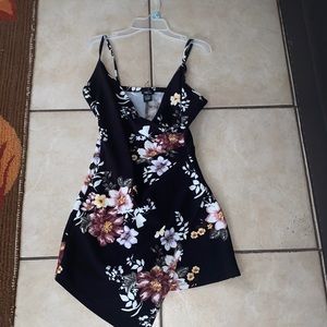 Black flowered Romper